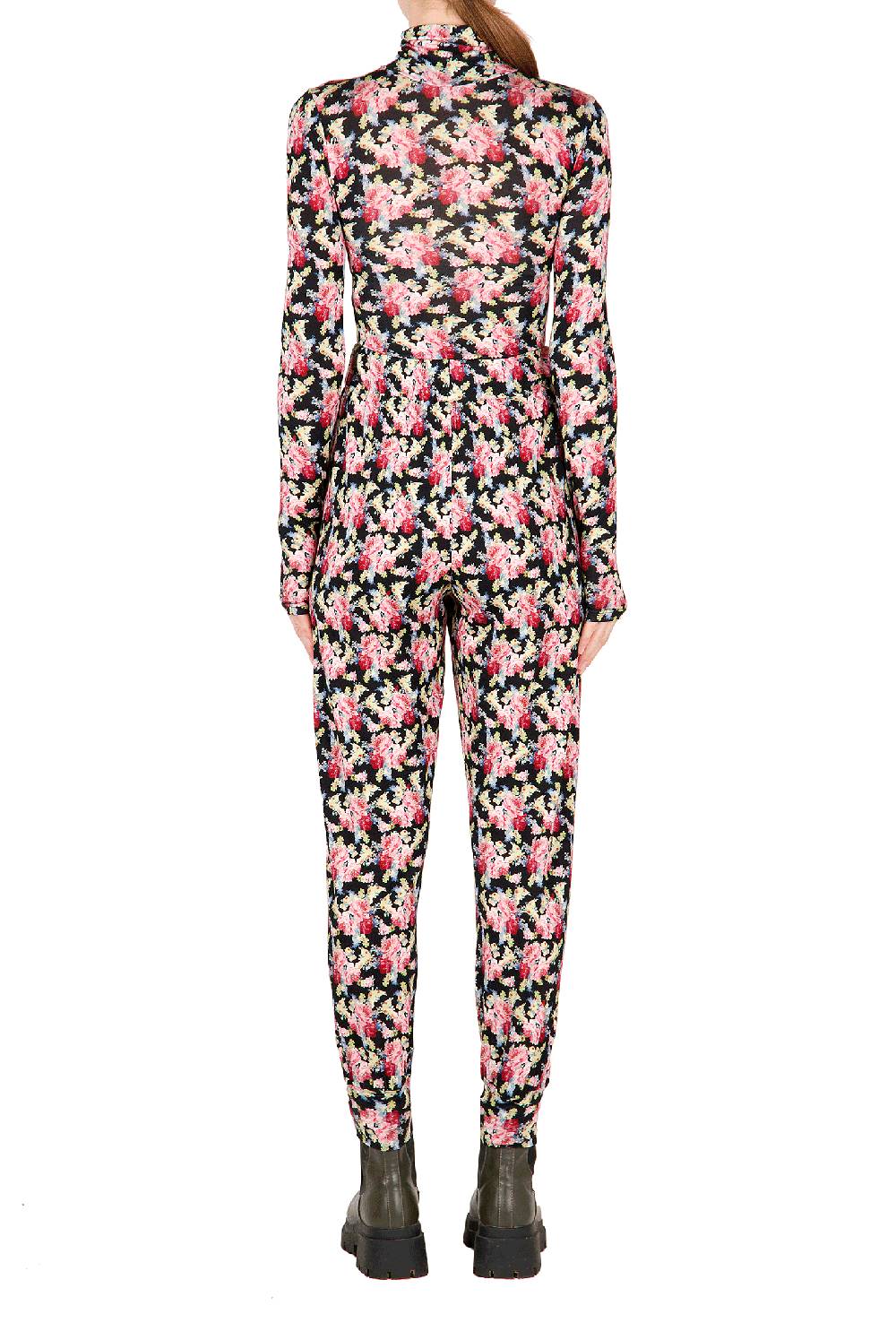 Luisa Beccaria Leggings Neri Floreali