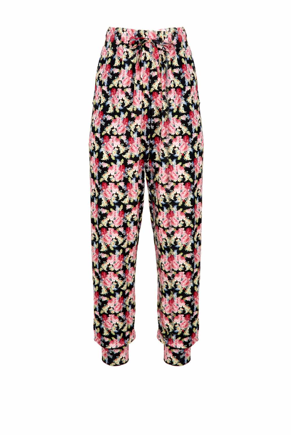 Luisa Beccaria Leggings Neri Floreali