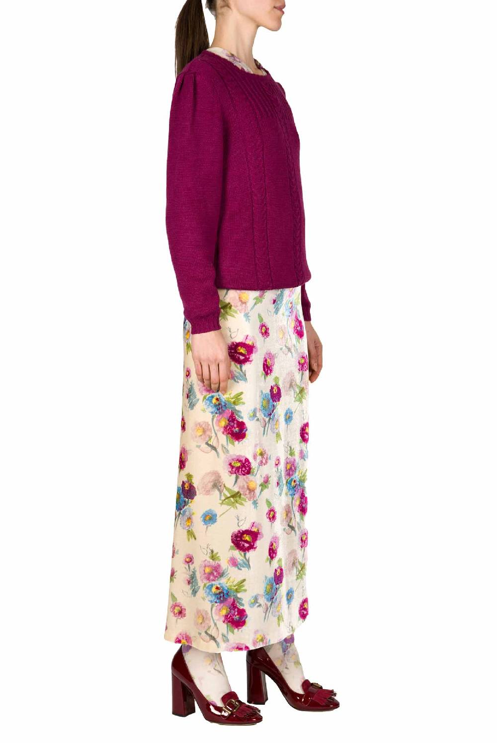 Luisa Beccaria Maglione Di Lana Lavorato A Trecce