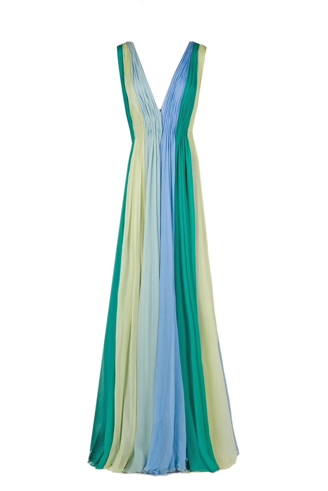 Luisa Beccaria Maxi abito in chiffon multicolore