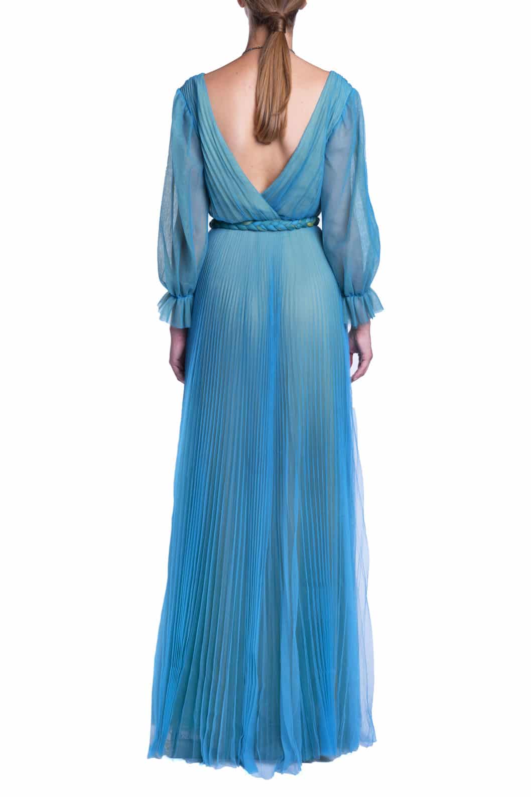 Luisa Beccaria Maxi Abito In Tulle Plissettato