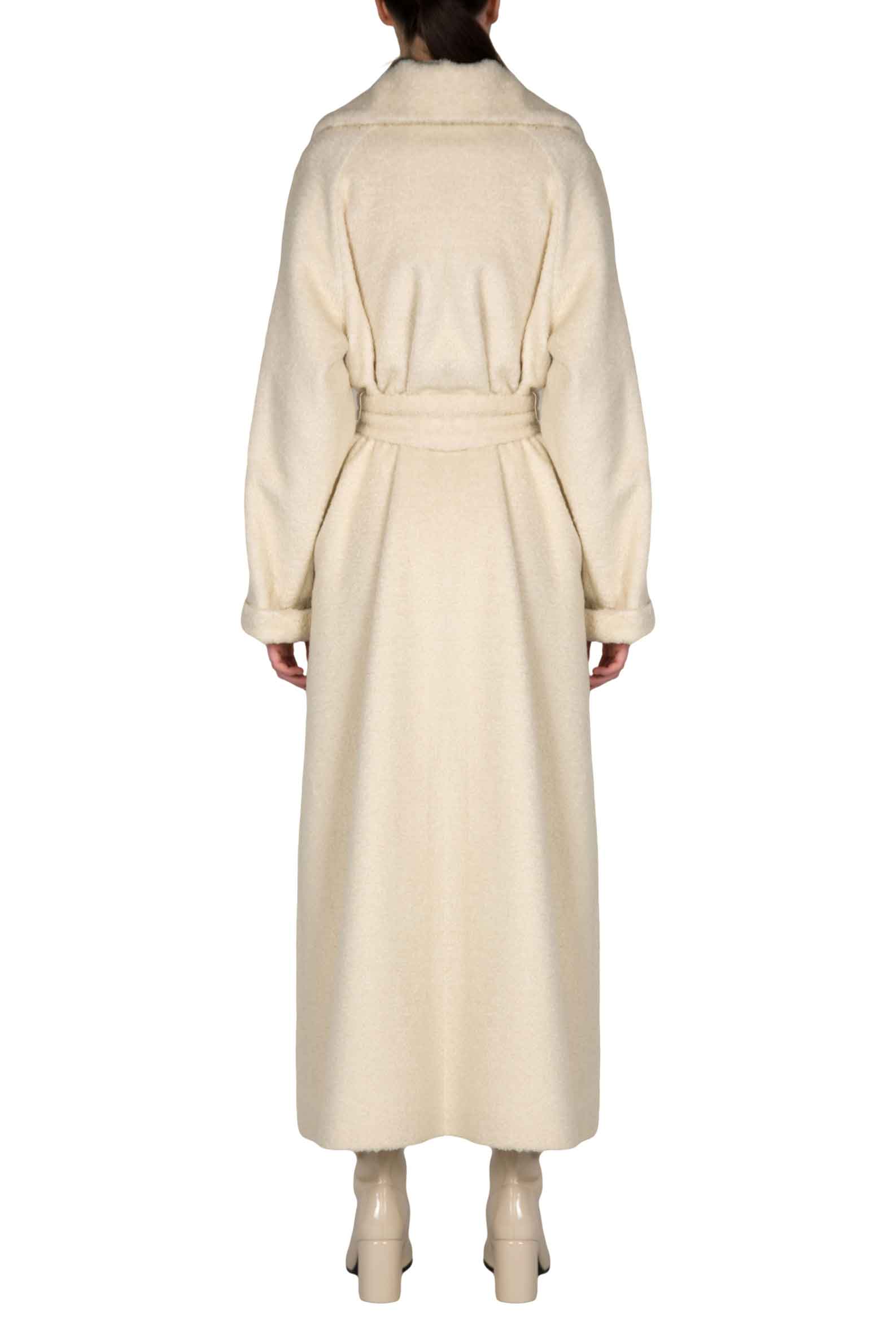 Luisa Beccaria Maxi Cappotto In Lana Bianca