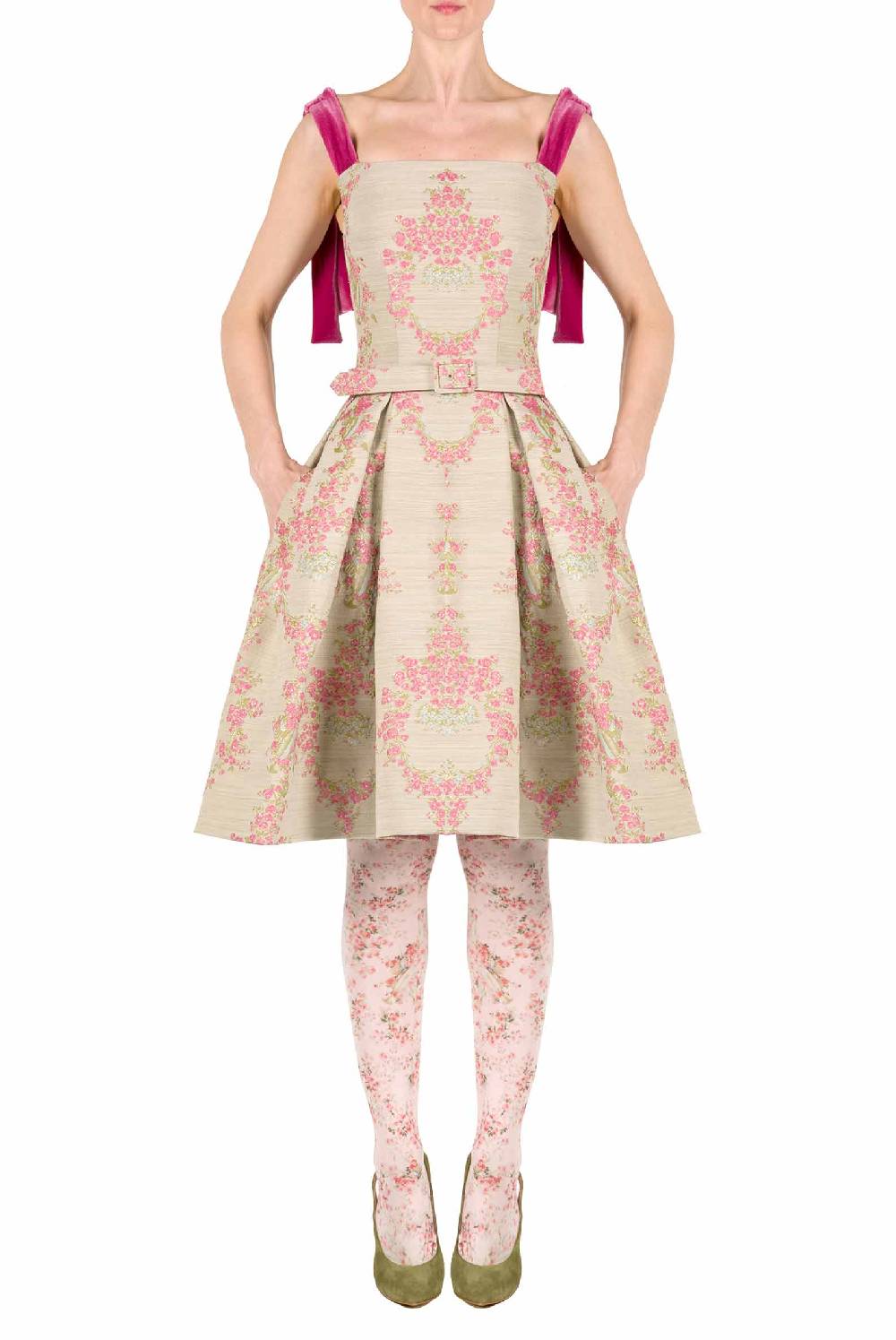 Luisa Beccaria Mini Abito In Broccato