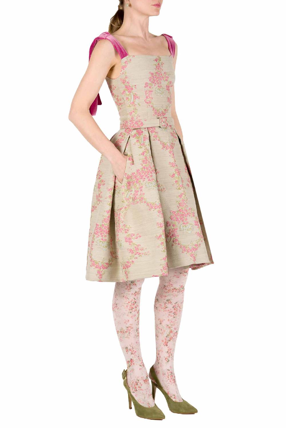 Luisa Beccaria Mini Abito In Broccato