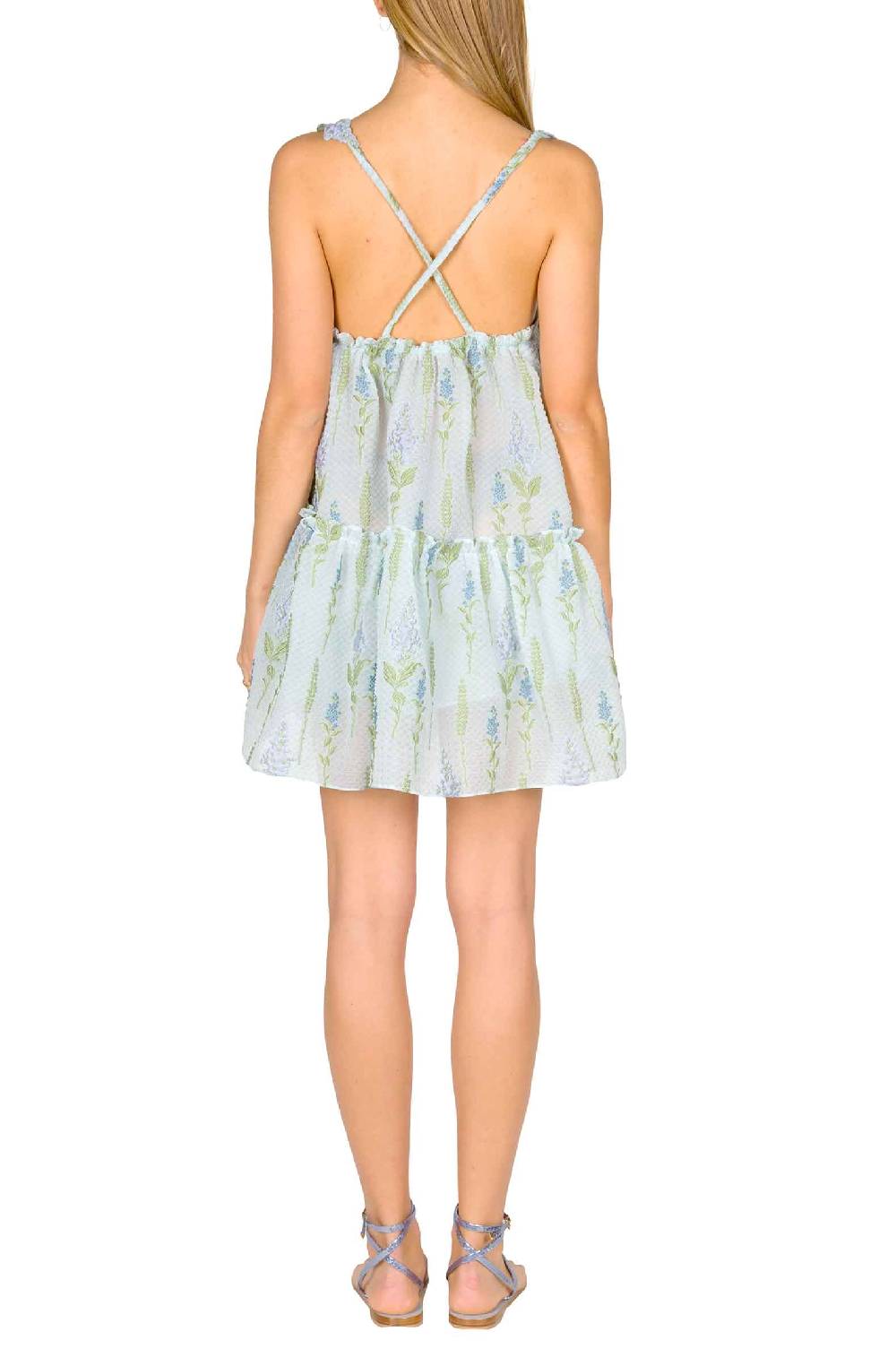 Luisa Beccaria Mini Abito In Fil Coupè Floreale