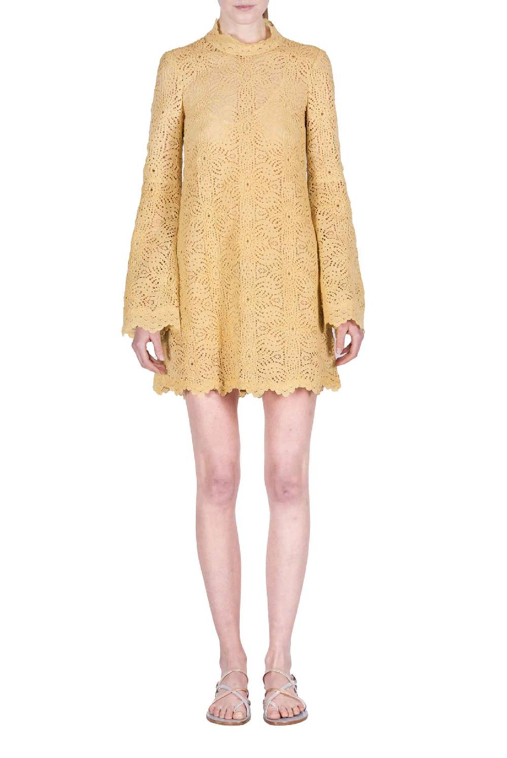 Luisa Beccaria Mini Abito In Pizzo