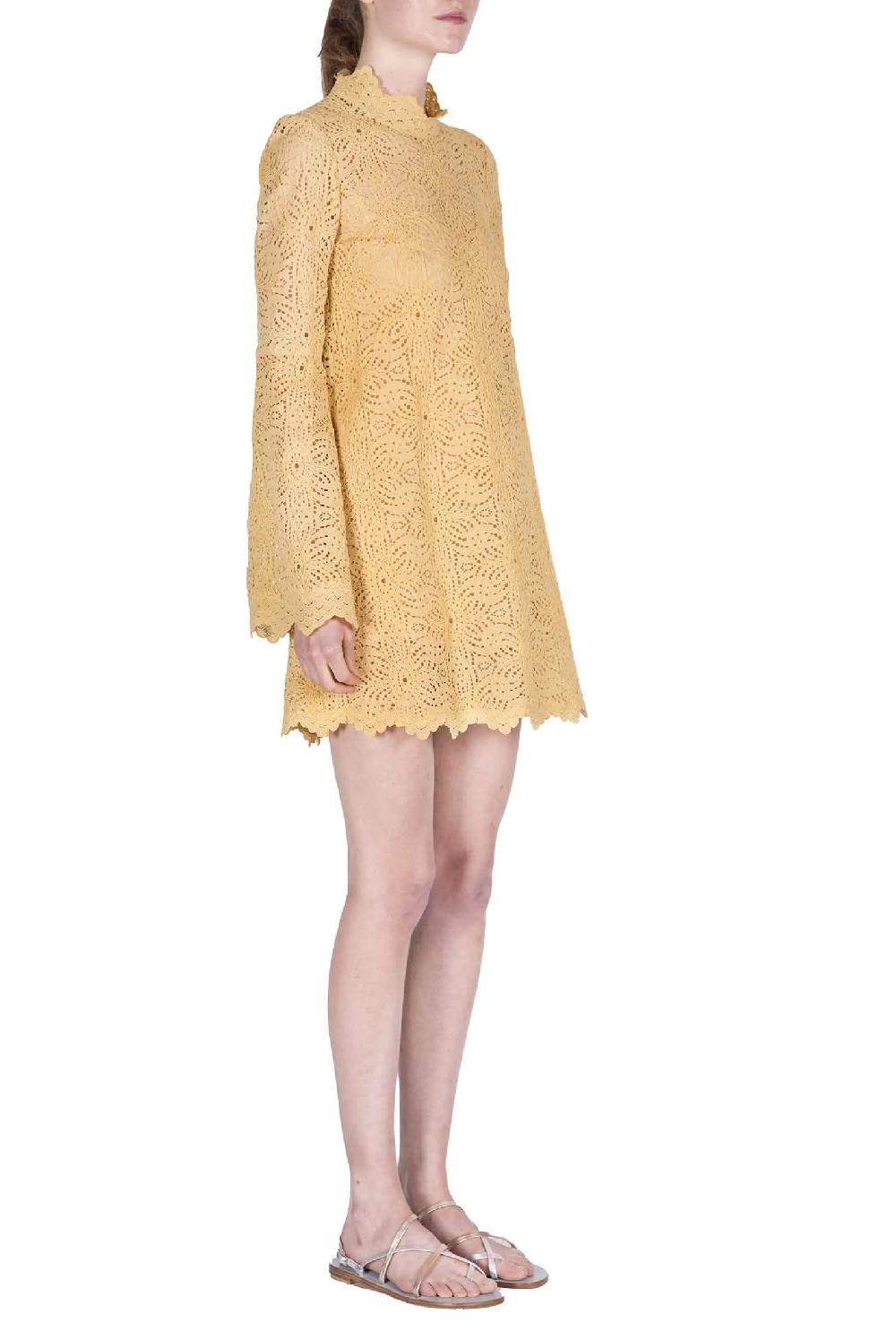 Luisa Beccaria Mini Abito In Pizzo