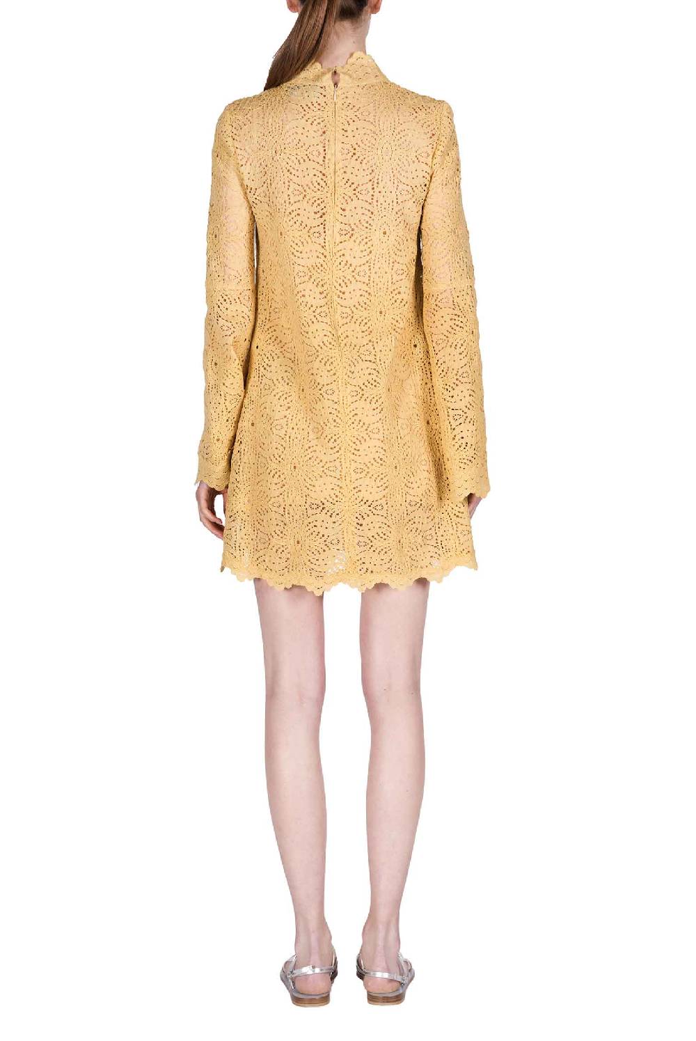 Luisa Beccaria Mini Abito In Pizzo