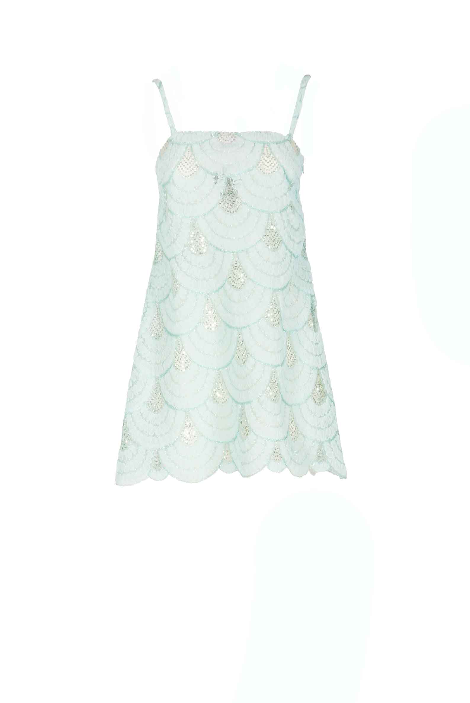 Luisa Beccaria Mini abito in tulle con paillettes