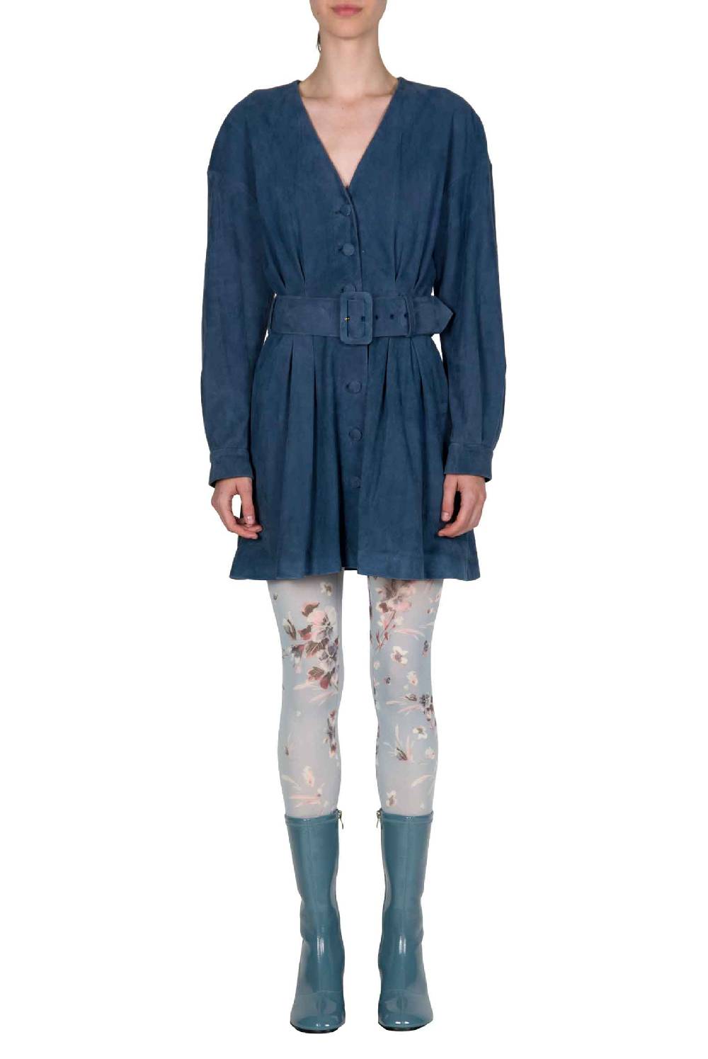 Luisa Beccaria Miniabito In Pelle Scamosciata