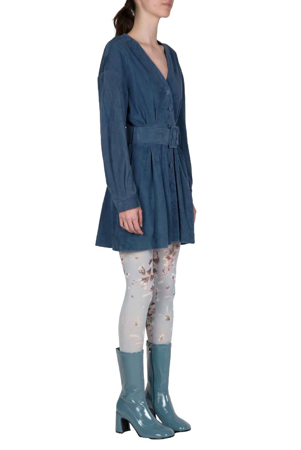 Luisa Beccaria Miniabito In Pelle Scamosciata