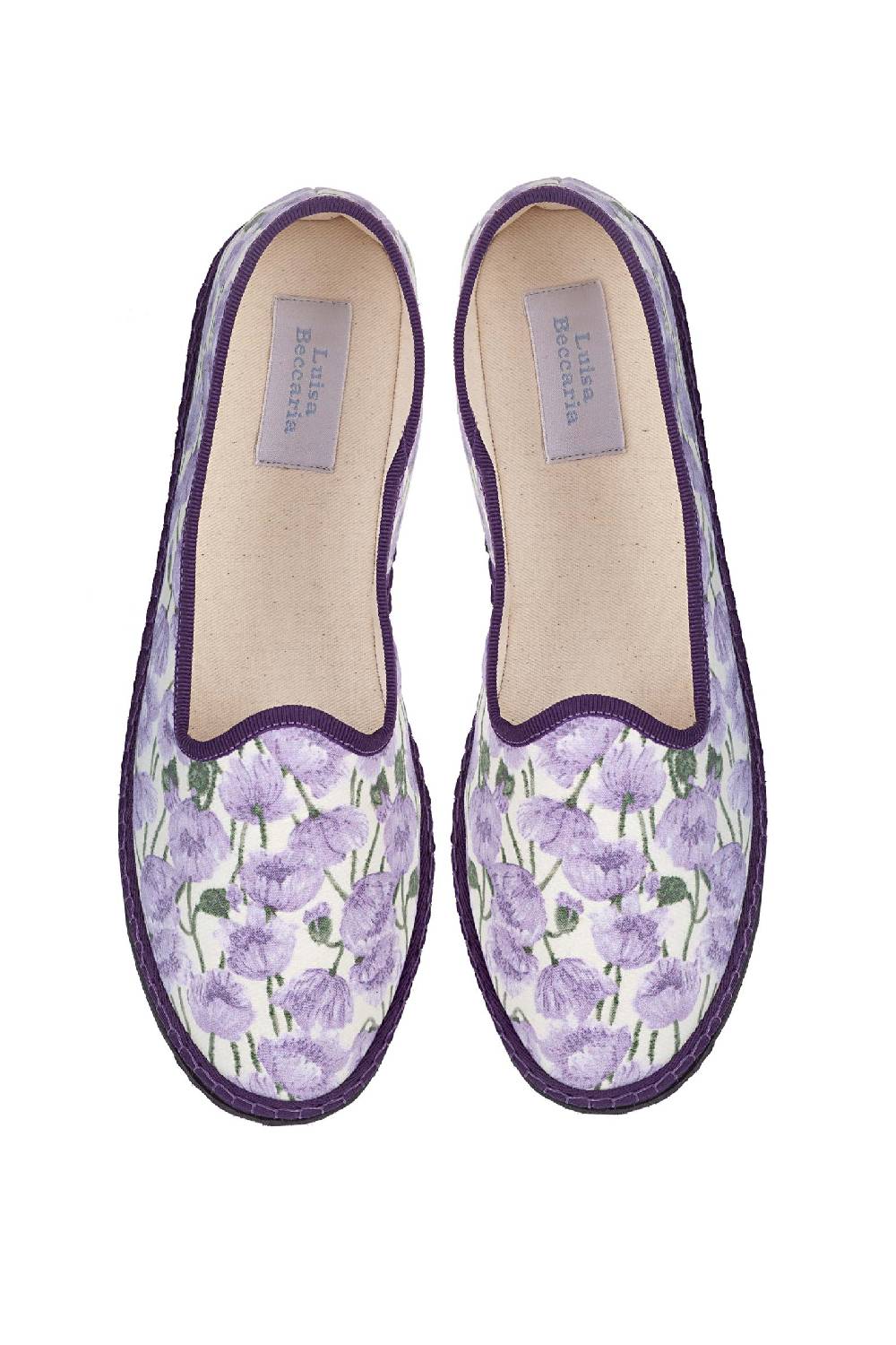 Luisa Beccaria Mocassini Vibi Papaveri Lilla