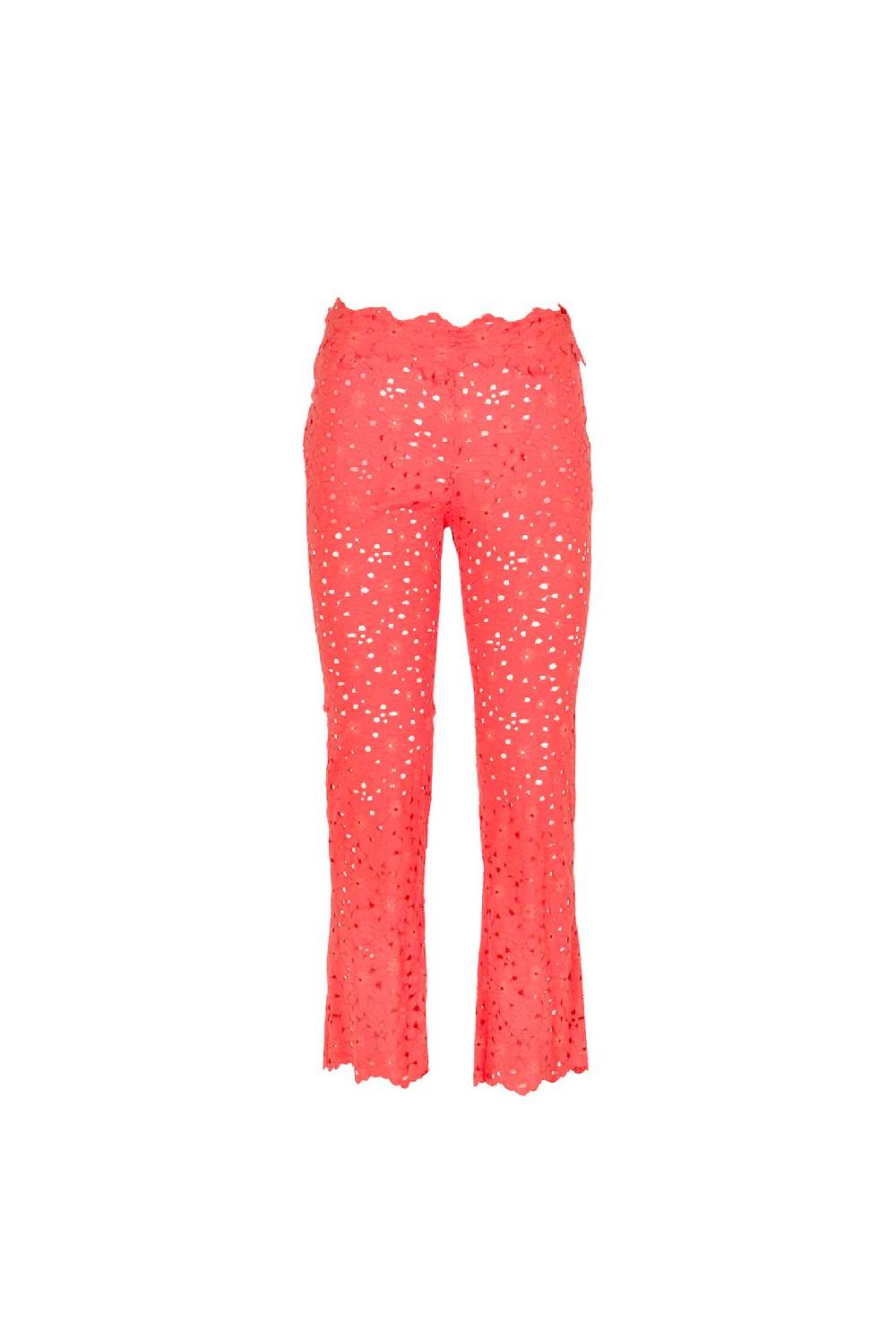 Luisa Beccaria Pantaloni Capri in pizzo floreale