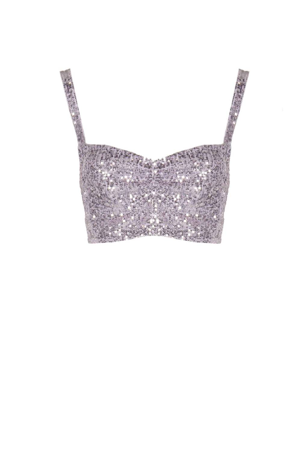 Luisa Beccaria Reggiseno con paillettes lilla