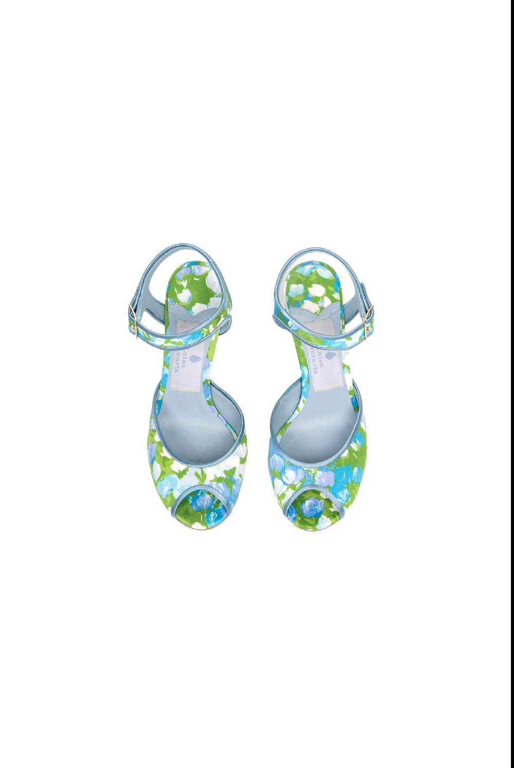 Luisa Beccaria Scarpe Con Tacco Aperte Monet Blu