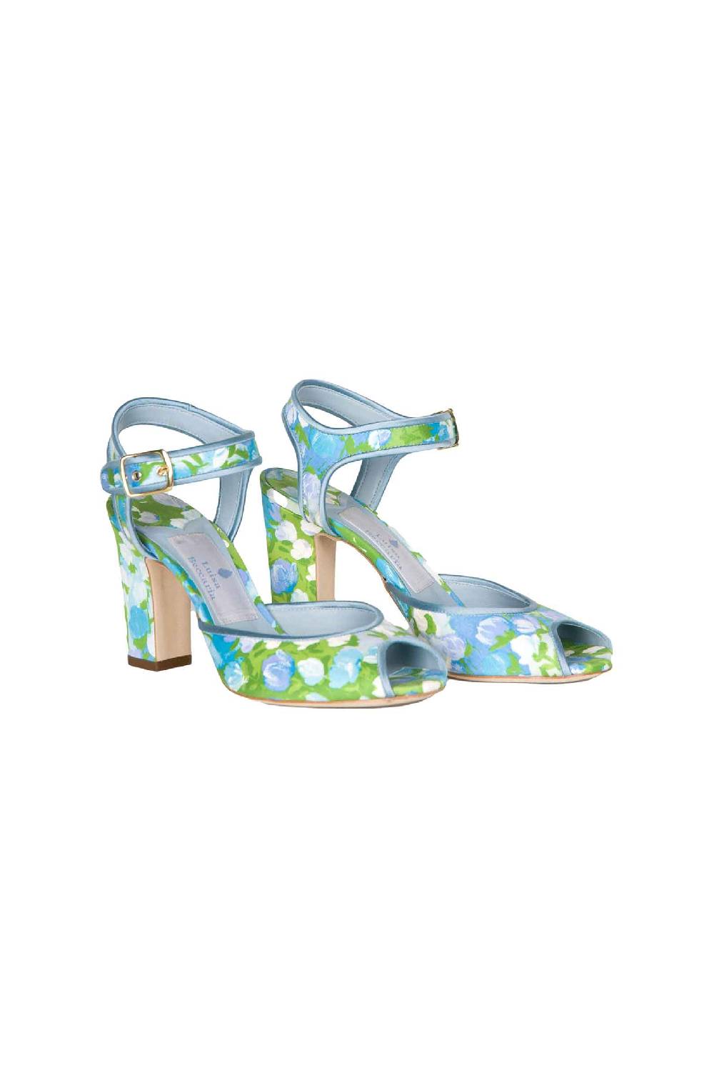 Luisa Beccaria Scarpe con tacco aperte Monet blu