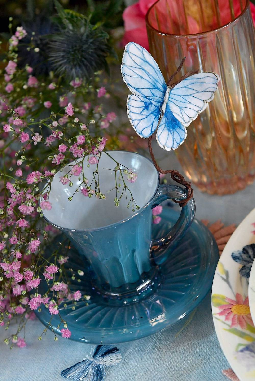 Luisa Beccaria Set Blu Di Due Tazze Da Caffè Doge