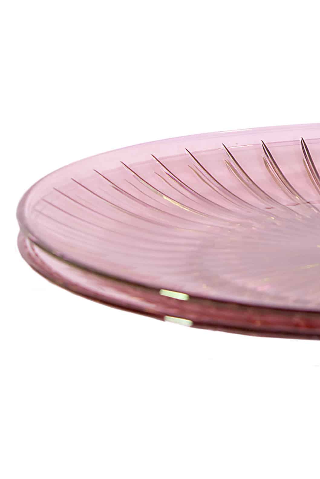 Luisa Beccaria Set Rosa Di Due Lastre Di Vetro