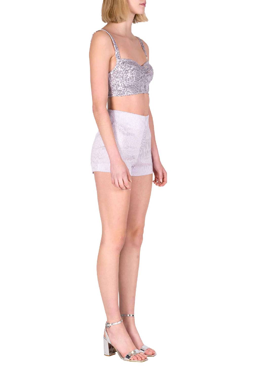 Luisa Beccaria Shorts In Cotone A Righe