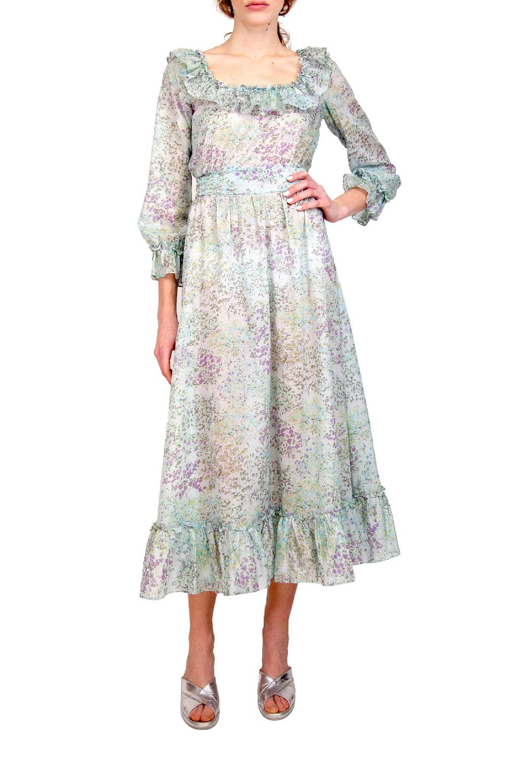 Luisa Beccaria Top In Cotone Stampato Floreale