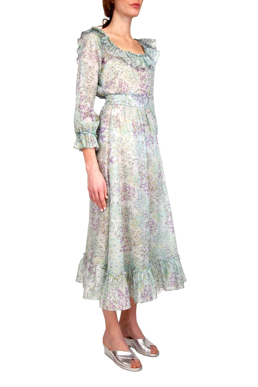 Luisa Beccaria Top In Cotone Stampato Floreale