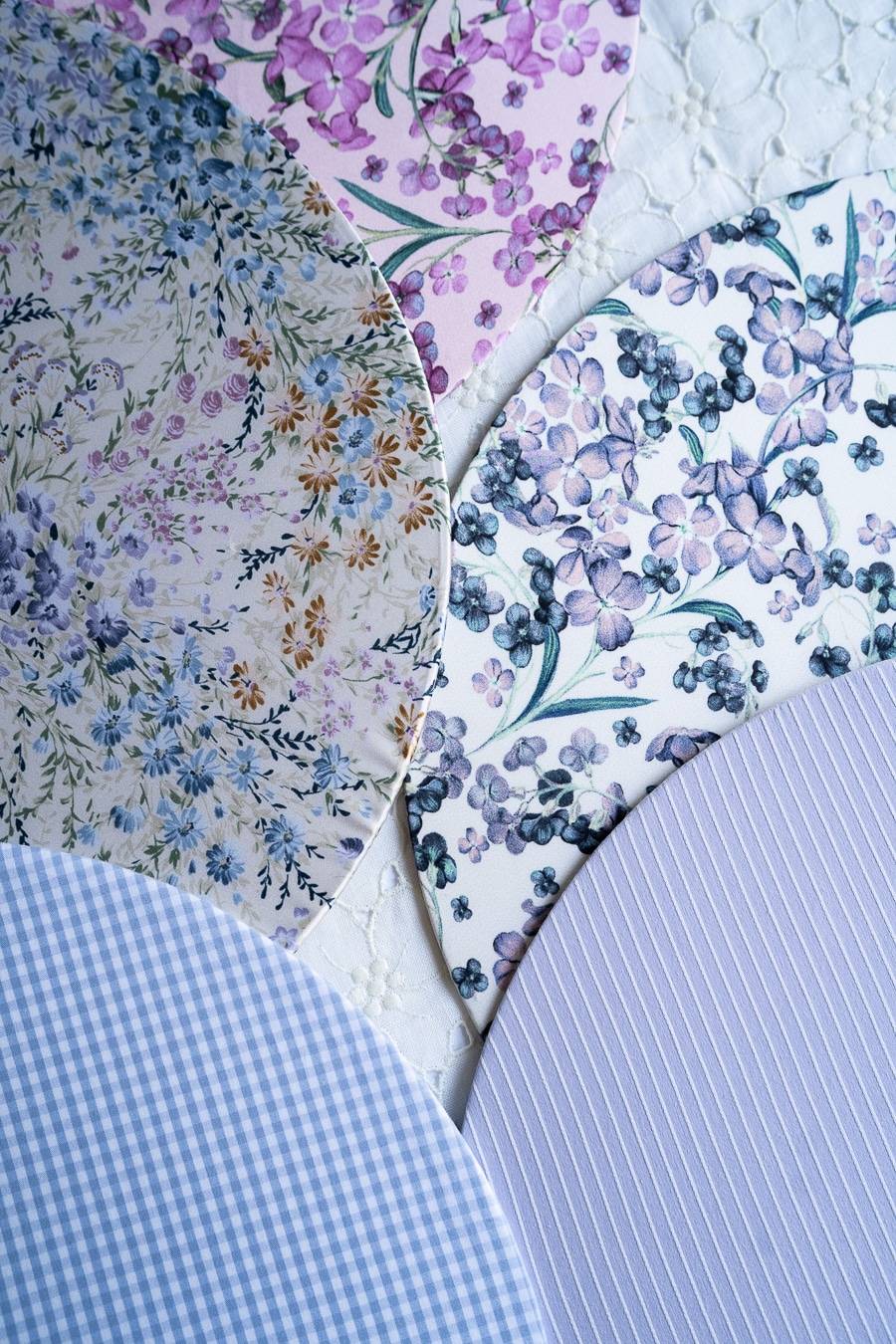 Luisa Beccaria Tovaglietta Vichy Cotton Round Blu