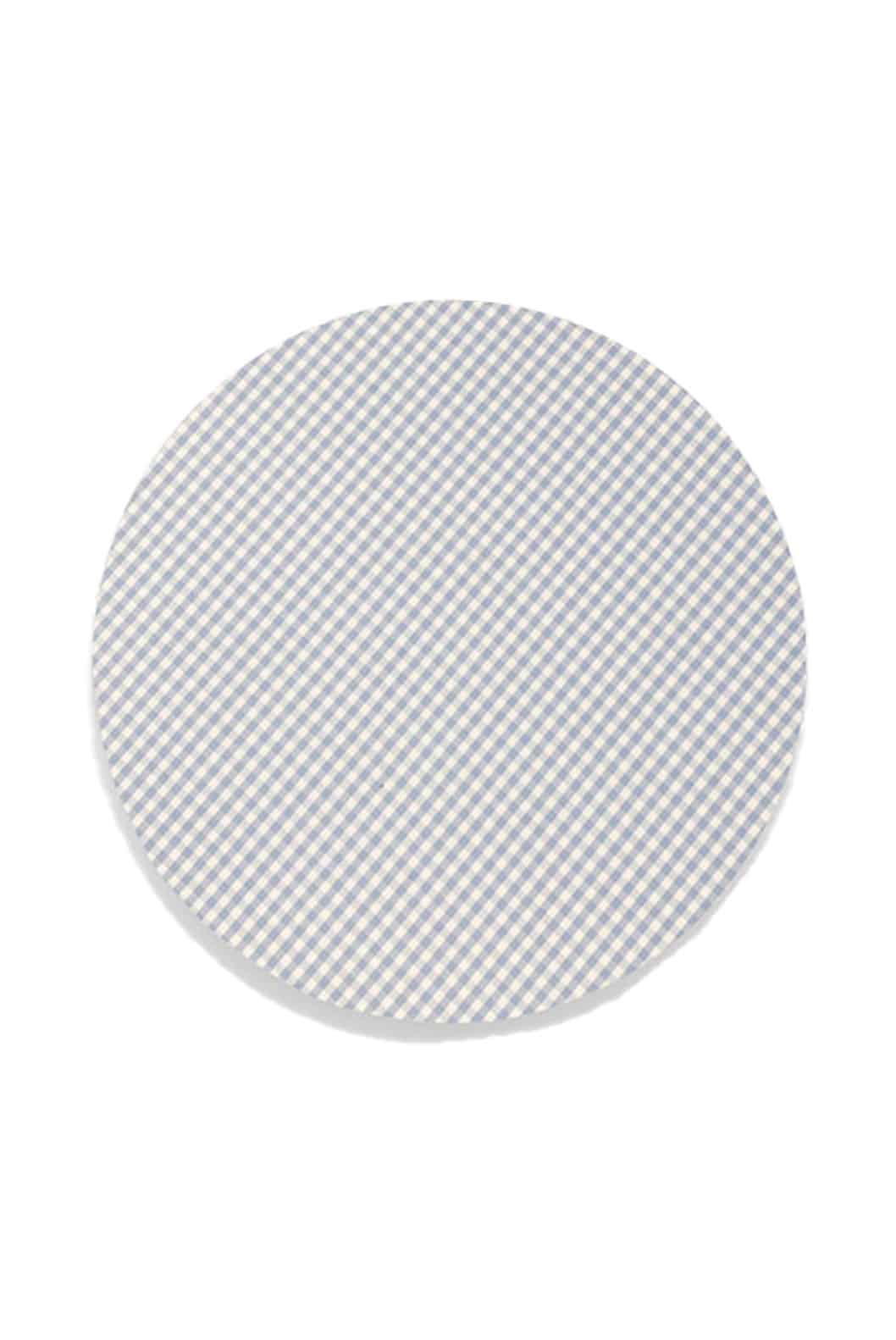 Luisa Beccaria Tovaglietta Vichy Cotton Round Blu