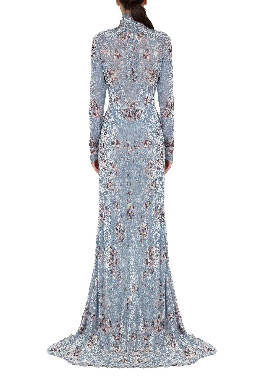 Luisa Beccaria Maxi Abito Dèvorè Stampato Flower Storm