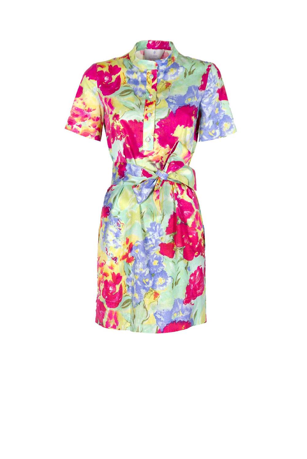 Luisa Beccaria Mini abito Chemisier stampato a fiori astratti