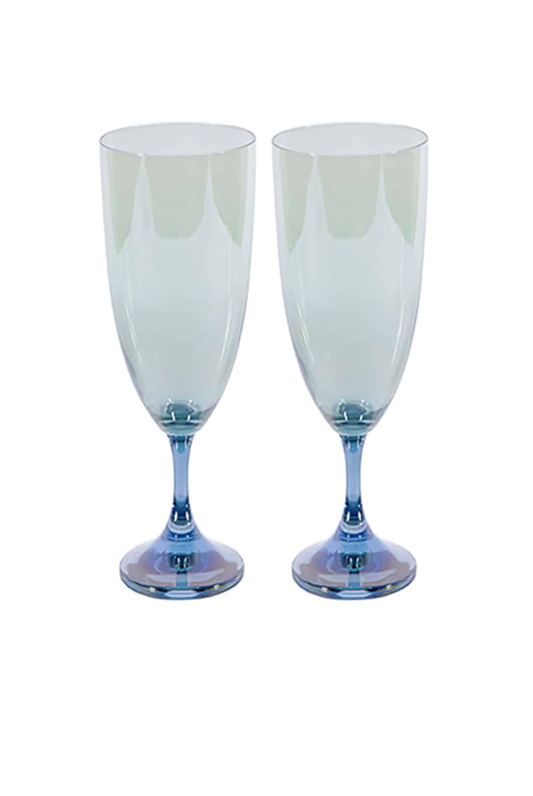 Luisa Beccaria Ombra Blu Al Verde Set Di Due Flauto