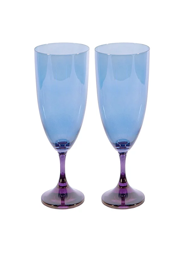 Luisa Beccaria Ombra Viola Al Blu Set Di Due Flauto