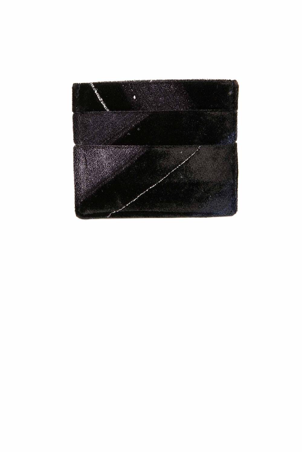 Luisa Beccaria Portacarte in velluto dipinto a mano