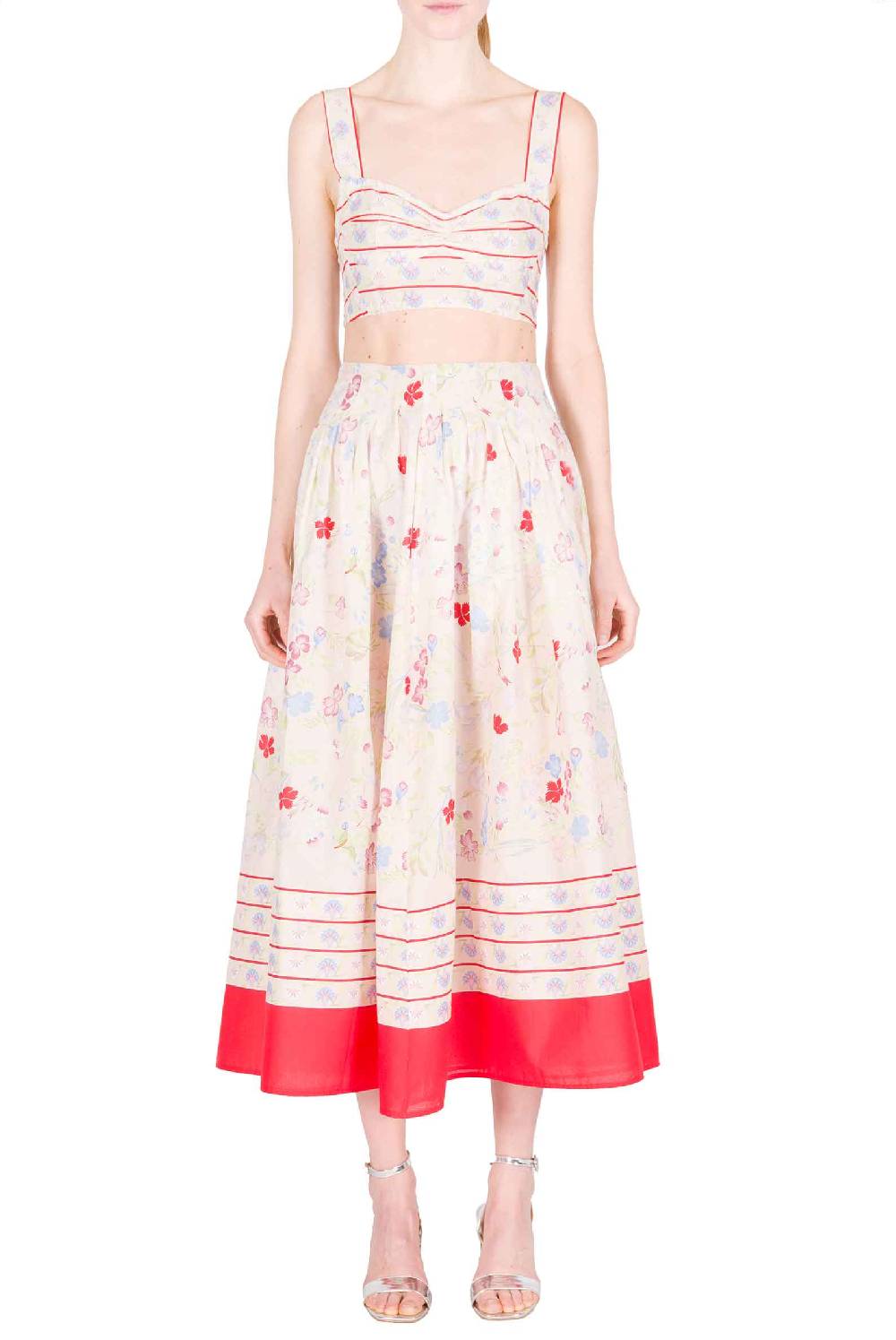 Luisa Beccaria Reggiseno In Cotone Stampato A Fiori Gilly