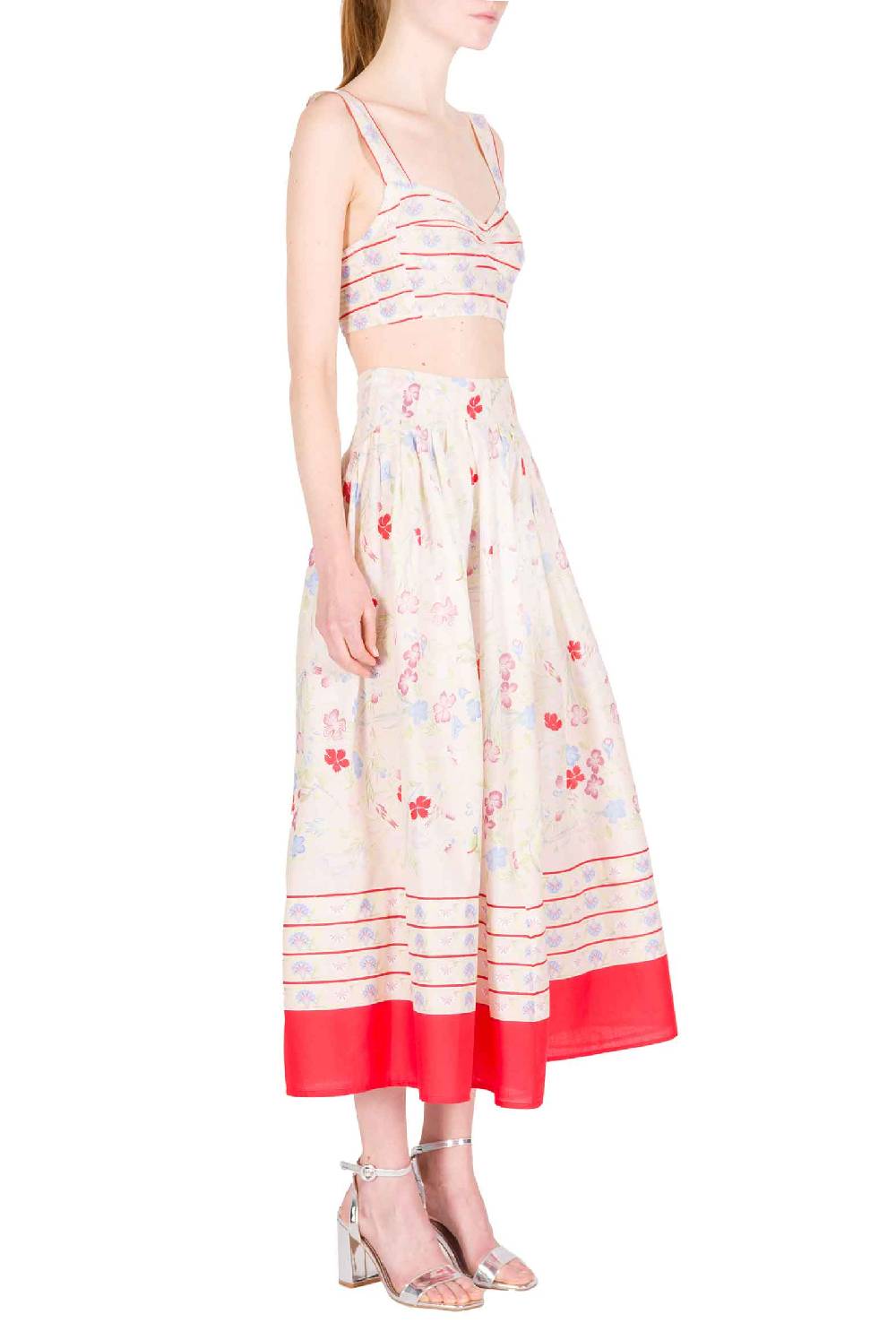 Luisa Beccaria Reggiseno In Cotone Stampato A Fiori Gilly