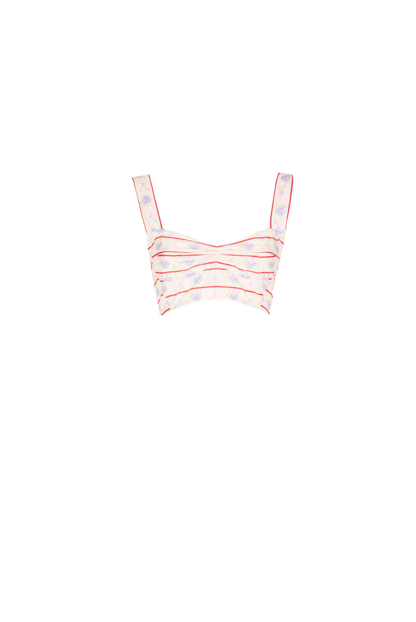 Luisa Beccaria Reggiseno in cotone stampato a fiori Gilly