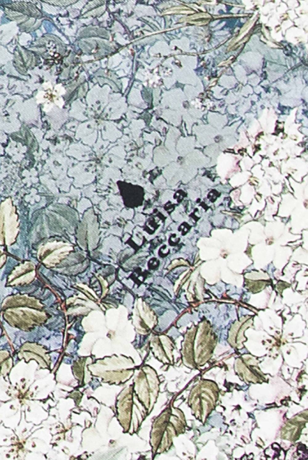 Luisa Beccaria Sciarpa In Seta Stampa Fiori Sfumato