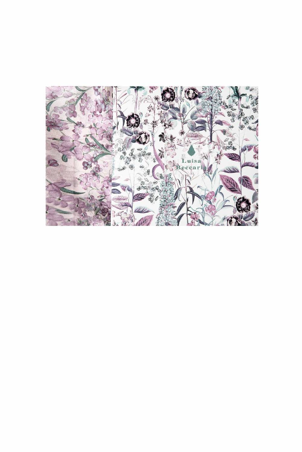 Luisa Beccaria Sciarpa In Seta Stampa Piccoli Fiori