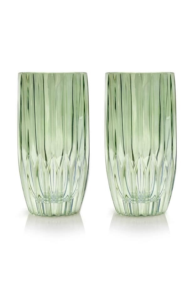 Luisa Beccaria Set Di Due Grandi Bicchieri Tumbler Verde