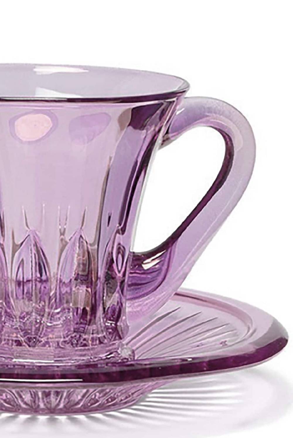 Luisa Beccaria Set Di Due Tazzine Da Caffè Trasparenti Prestige Viola