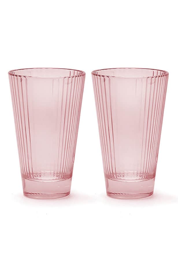 Luisa Beccaria Set Rosa Di Due Bicchieri D'acqua Iside