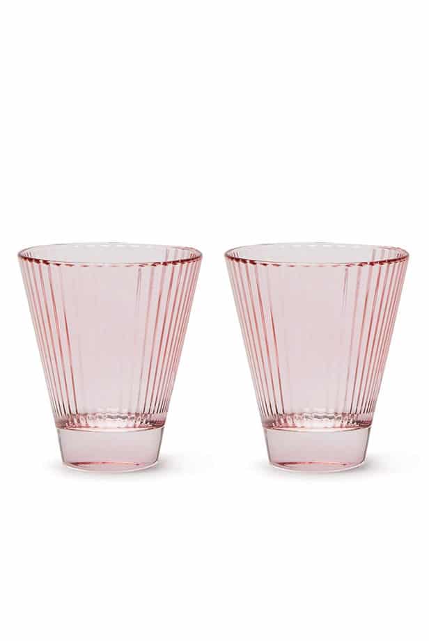 Luisa Beccaria Set Rosa Di Due Bicchieri Di Vino Iside