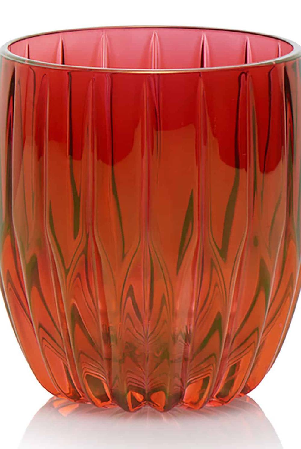 Luisa Beccaria Set Rosso Di Due Piccoli Bicchieri Tumbler