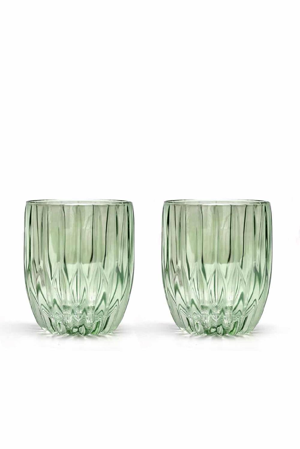 Luisa Beccaria Set Verde Di Due Piccoli Bicchieri Tumbler