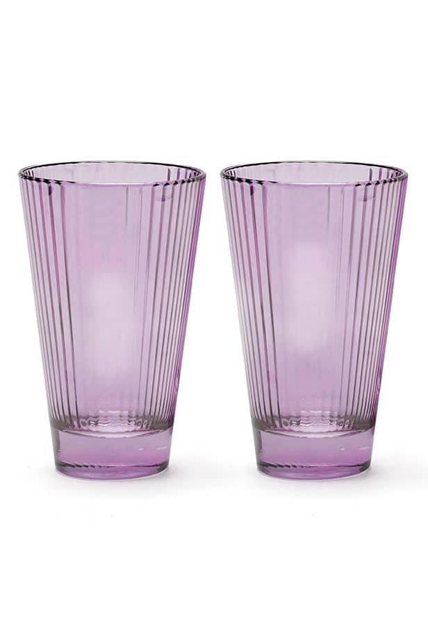 Luisa Beccaria Set Viola Di Due Bicchieri D'acqua Iside