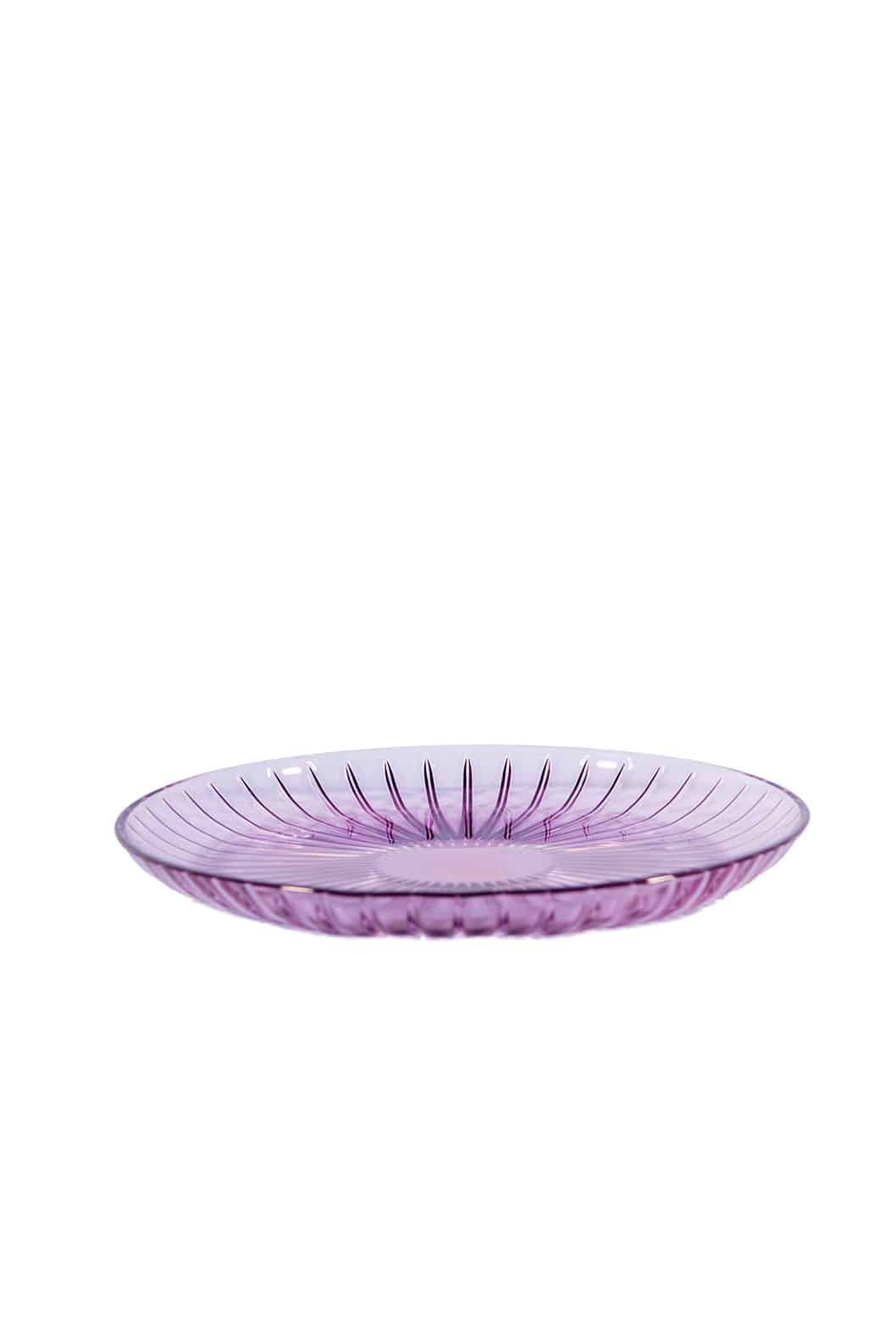 Luisa Beccaria Set Viola Di Due Piatti Di Frutta In Vetro