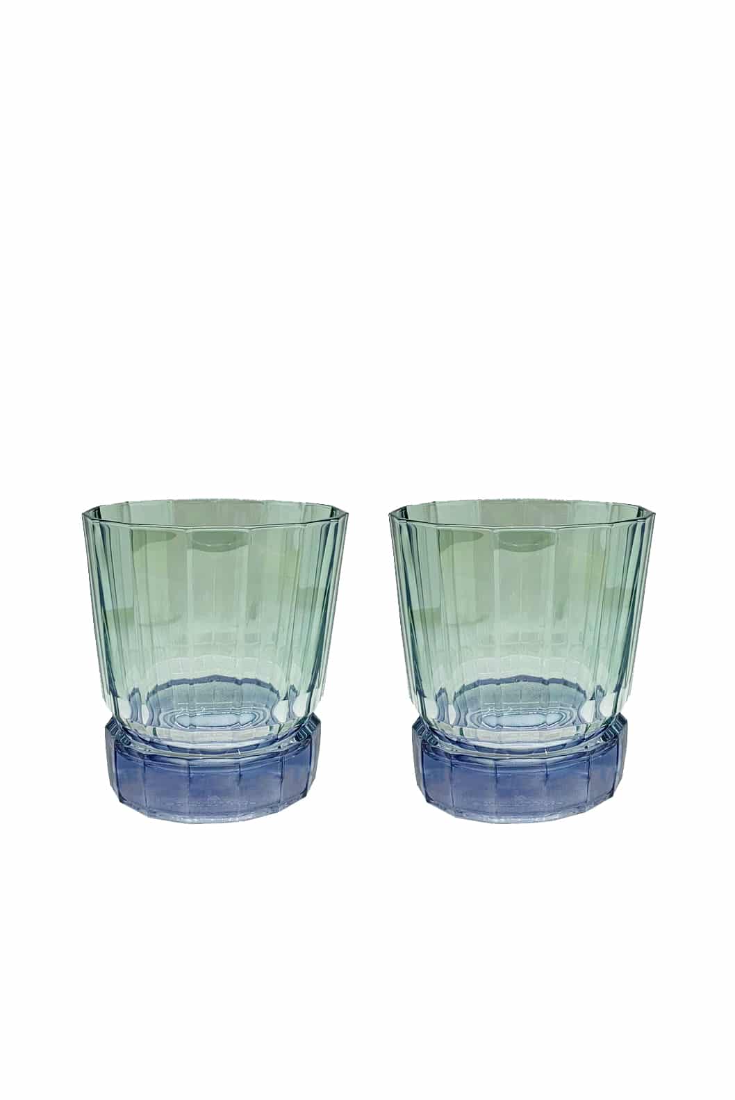 Luisa Beccaria Shade Blue To Green Set Di Due Bicchieri Duccio Piccoli Con Base