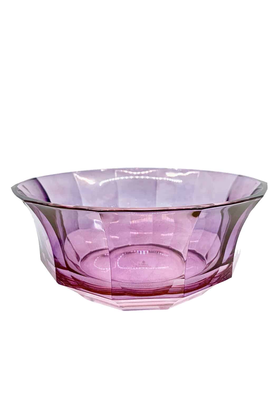 Luisa Beccaria Shade Pink To Purple Insalatiera Di Cristallo Sfaccettato
