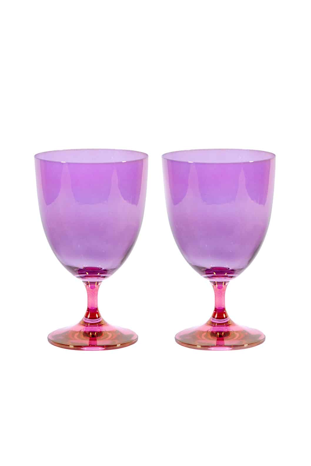 Luisa Beccaria Shade Pink To Purple Set Di Due Bicchieri D'acqua