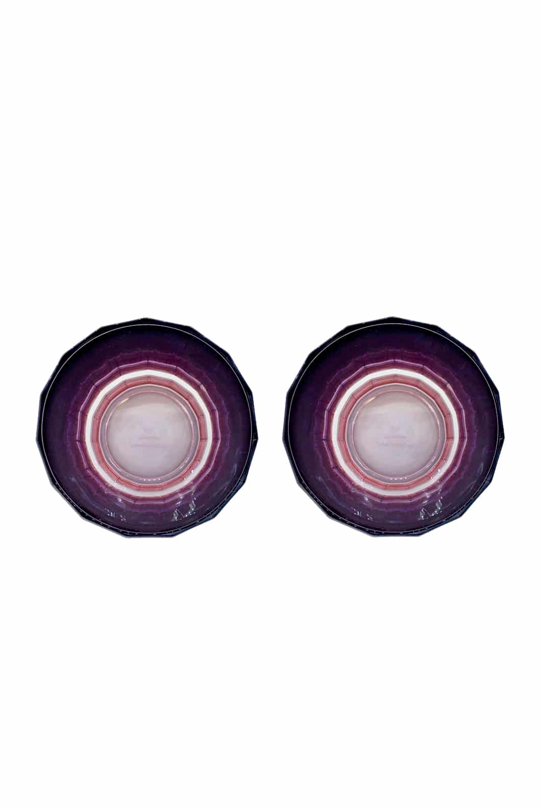 Luisa Beccaria Shade Pink To Purple Set Di Due Bicchieri Duccio Piccoli Con Base