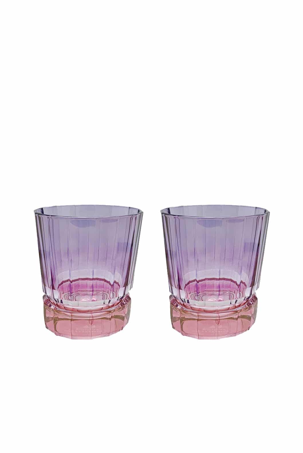 Luisa Beccaria Shade Pink To Purple Set Di Due Bicchieri Duccio Piccoli Con Base